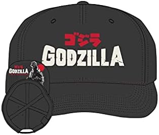AMERIKAI TŰ Godzilla Állítható Csat Szíj Baseball Sapka, Új Raglin Gyűjtemény, Fekete (36670A-GODZILLA-BLK)