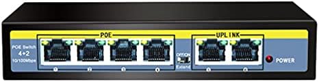 YFQHDD 52V 6-Port POE Switch 4 * 10/100Mbps POE Port+2 * 10/100Mbps Port 250M Átviteli 802.3 a/AF 1.2 gb / s