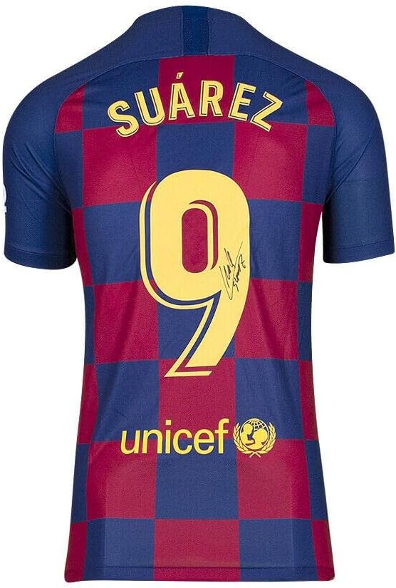 Luis Suarez Aláírt Barcelona Póló - 2019/2020, A 9-Es Számú Aláírást Jersey - Dedikált Foci Mezek