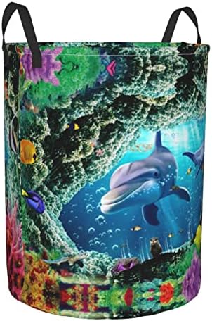 Óceán Víz alatti Delfin, Hal nyomtatás Kosárban,Összecsukható Tároló Kosár,Háztartási Tároló Ruhák, Ágynemű, Ágynemű, Játékok