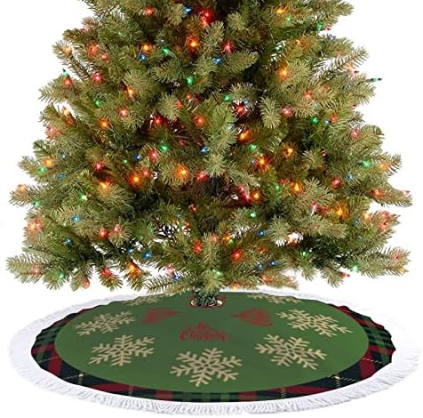 Karácsonyfa Szoknya, 30 Karácsonyi Kockás karácsonyfa Szőnyeg Tassel, a Téli Fa Szoknya, Gnome karácsonyfa Mat Beltéri Kültéri