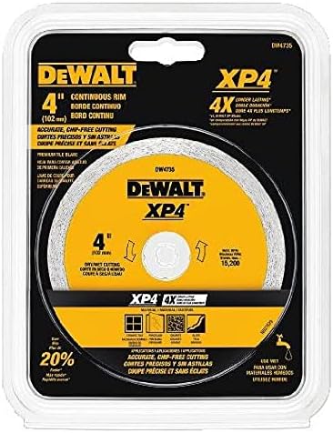 DEWALT DW4735 4-Es által .060-Es Nedves/Száraz XP4 Porclean Tile-Penge