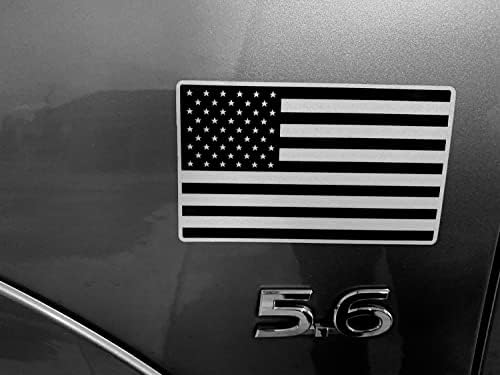 Mágnes Amerikai Fekete Zászló Fényvisszaverő Auto Matrica az Autók, Teherautók, 2db Előre, hátra Set (5x3, Fekete-Fehér)