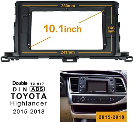 Dupla DIN Telepítés Dash Készlet Toyota Highlander Kluger 2015-2018, Autó Hifi Keret, Kábelköteg, GPS Antenna Kábelek