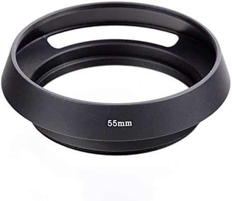 LUOKANG Kamera Tartozékok Fém Szellőző napellenző az Összes Leica Objektív Szűrő 55mm Szál(Fekete)