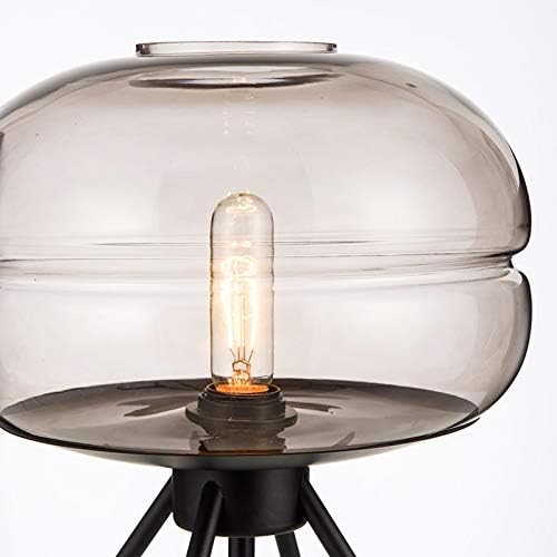 GANFANREN Északi Egyszerű Kovácsoltvas Füst, Szürke, Kék, barna színű Üvegből készült asztali Lámpa LED-es Nappali Dekoráció