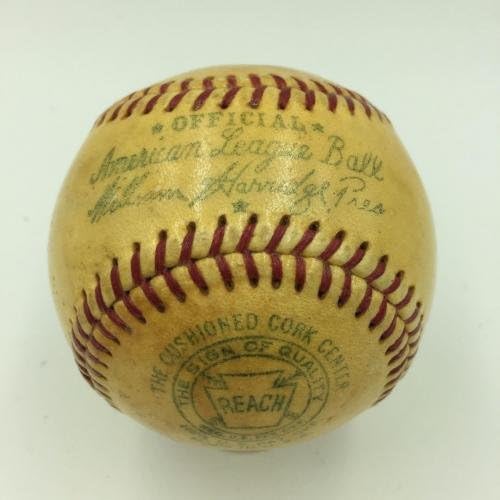 Gyönyörű Zack Búza Egyetlen Aláírt Amerikai Liga Harridge Baseball SZÖVETSÉG COA HOF - Dedikált Baseball