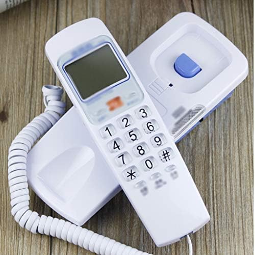 KXDFDC Vezetékes Telefon-Mini Asztali Vezetékes Telefon Vezetékes Telefon Falra Szerelhető Telefon,Iroda,Hotel Szín，Fehér