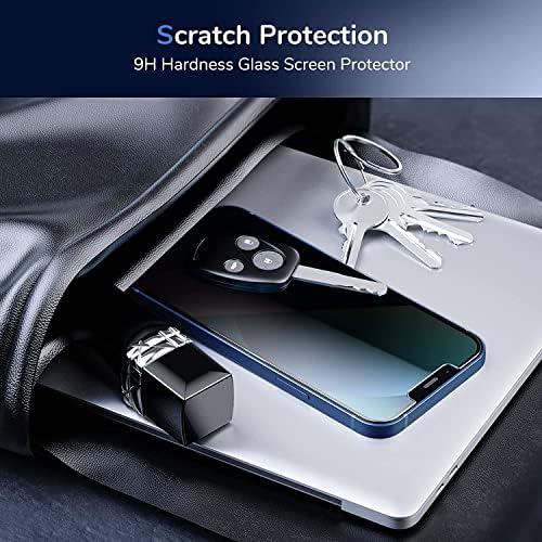 Syncwire Adatvédelmi képernyővédő fólia iPhone 13/13 Pro/14 (6.1) - 2 Csomag Anti-Spy Edzett Üveg Egyszerű Telepítés Keret,