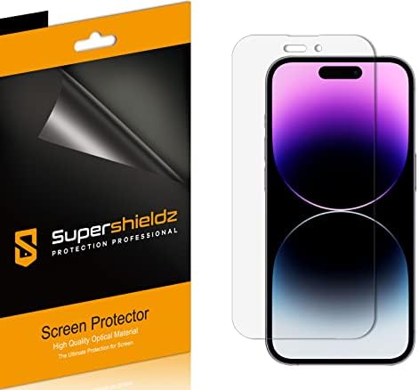 (6 darab) Supershieldz Tervezett iPhone 14 Pro (6.1 hüvelyk) képernyővédő fólia, Nagy Felbontású Clear Pajzs (PET)