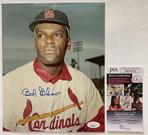 Bob Gibson (d. 2020) Aláírt Dedikált Fényes 8x10 Fotó St. Louis Cardinals - SZÖVETSÉG Hitelesített